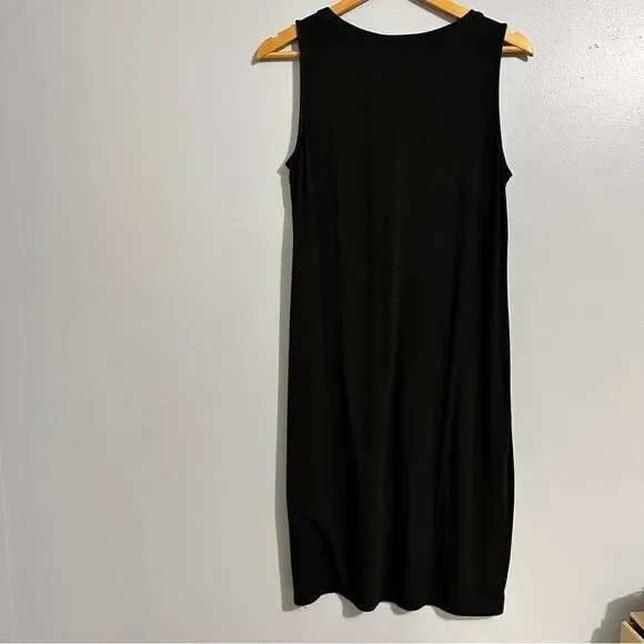 White House Black Market black laced up tank dress size M - Picture 5 of 7